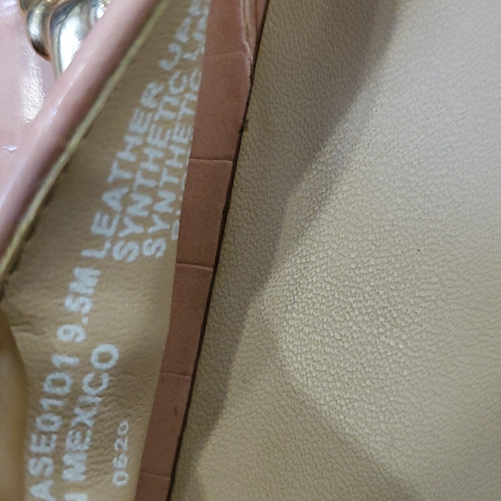 Steven by Steve madden open toe pink  croc embossed leather sandals size 9.5 - Picture 9 of 12